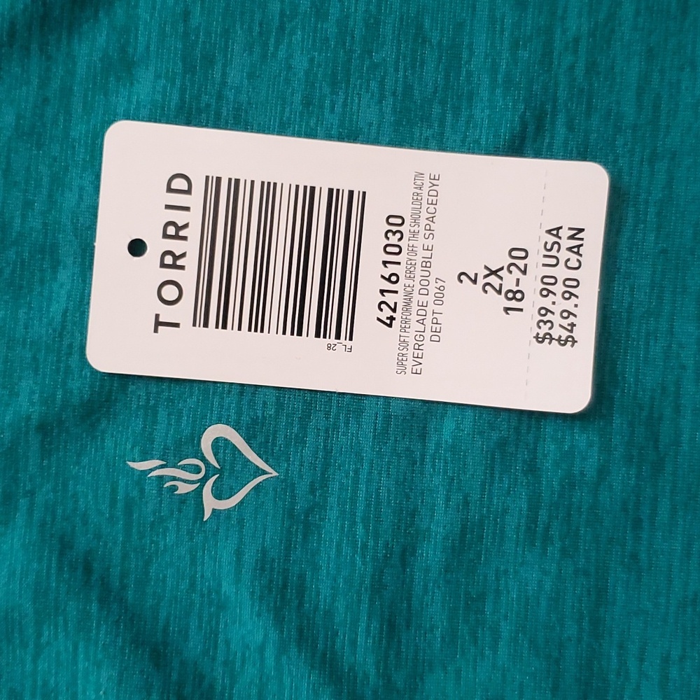 *NWT* Torrid's Active Everglade Double Spacedye Women's Top - Picture 6 of 12